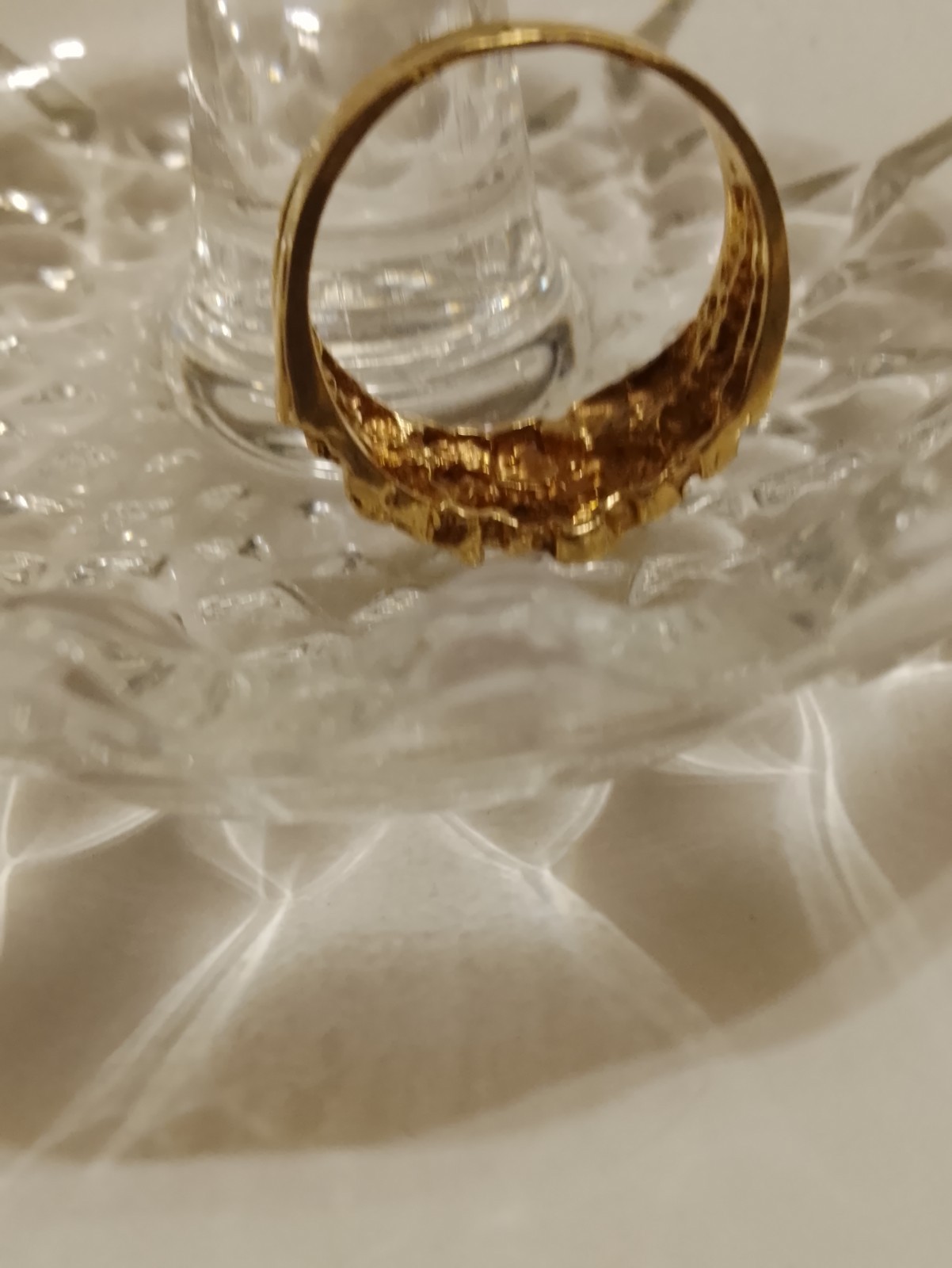 10k gold nugget ring vintage