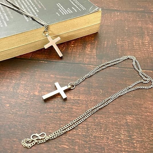 God’s Way Necklace Brass Christian Cross Necklaces for All Ages – Durable & Insp