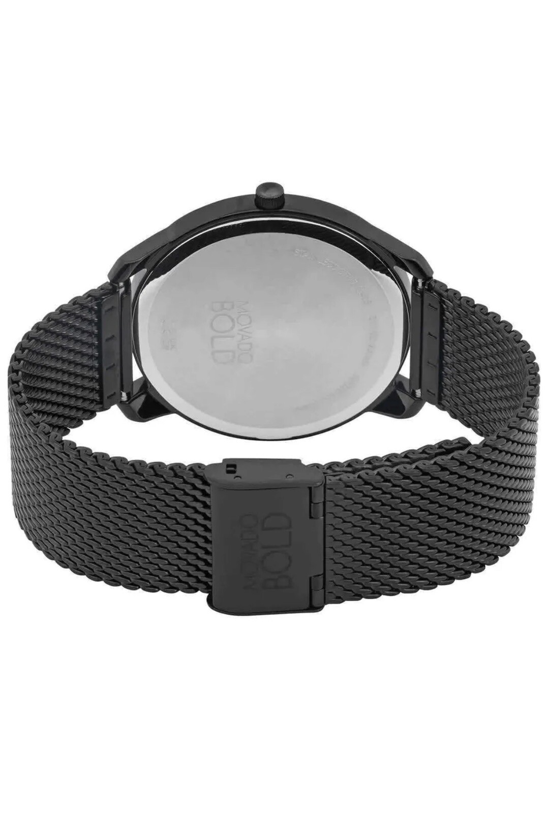 Brand New Movado Bold Thin Men’s Black ION Plated Stainless Steel Watch 3600904