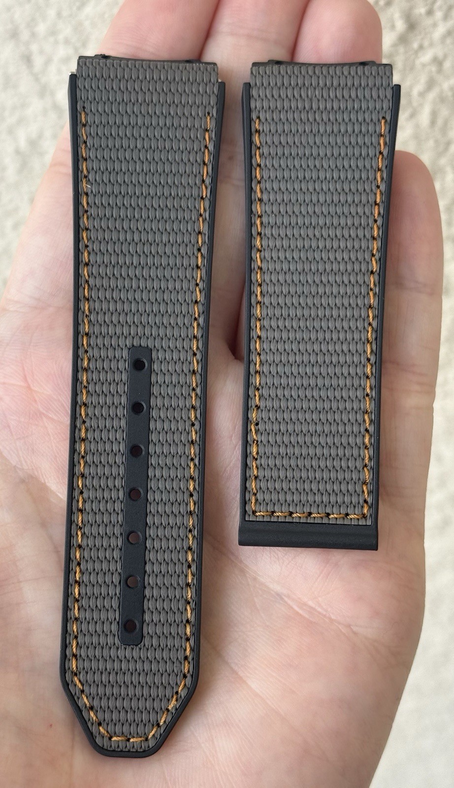 Zenith Defy 21 23mm x 22mm Gray Fabric Watch Strap Band 2322-938 Authentic OEM