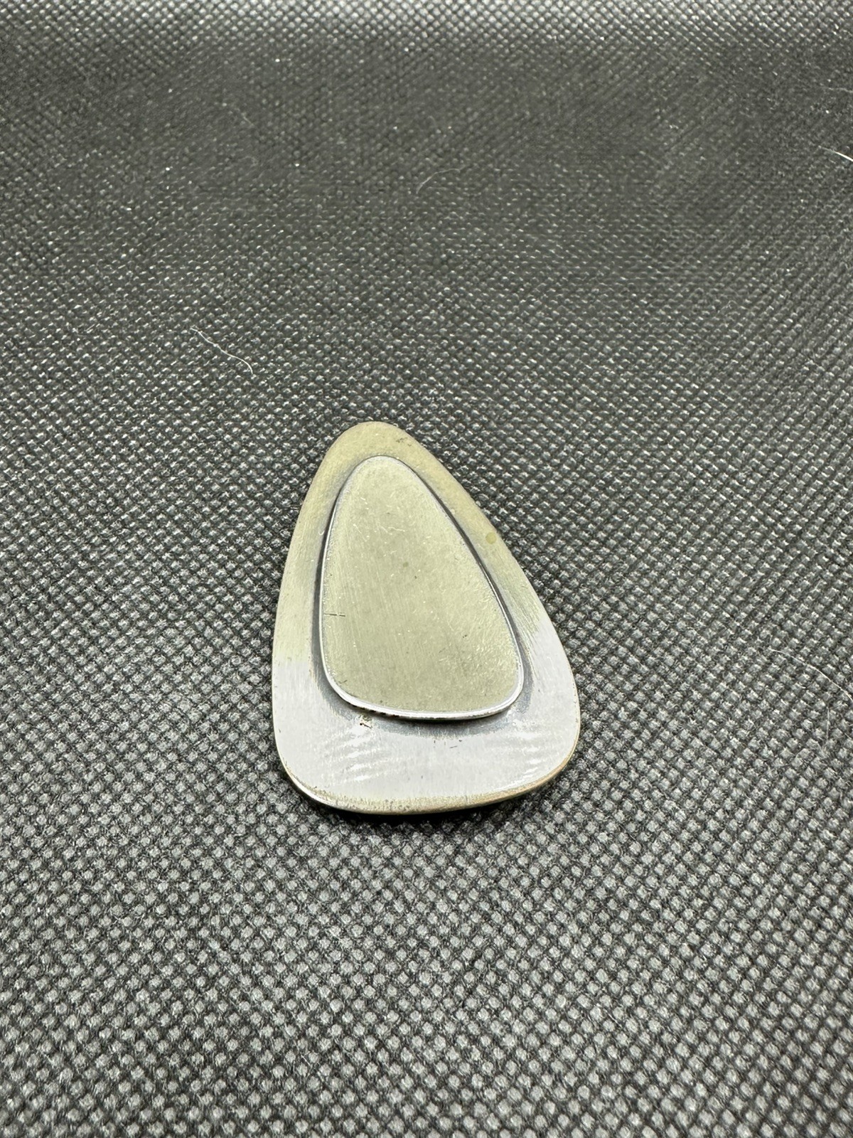 Otto Robert Bade ORB Sterling Silver Modernist Motif Pin Pendant 13.4g Brooch