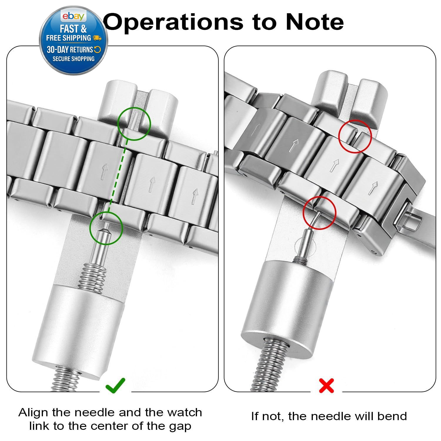 Solid Watch Link Removal Kit, Tools to Adjust and Remove Blue
