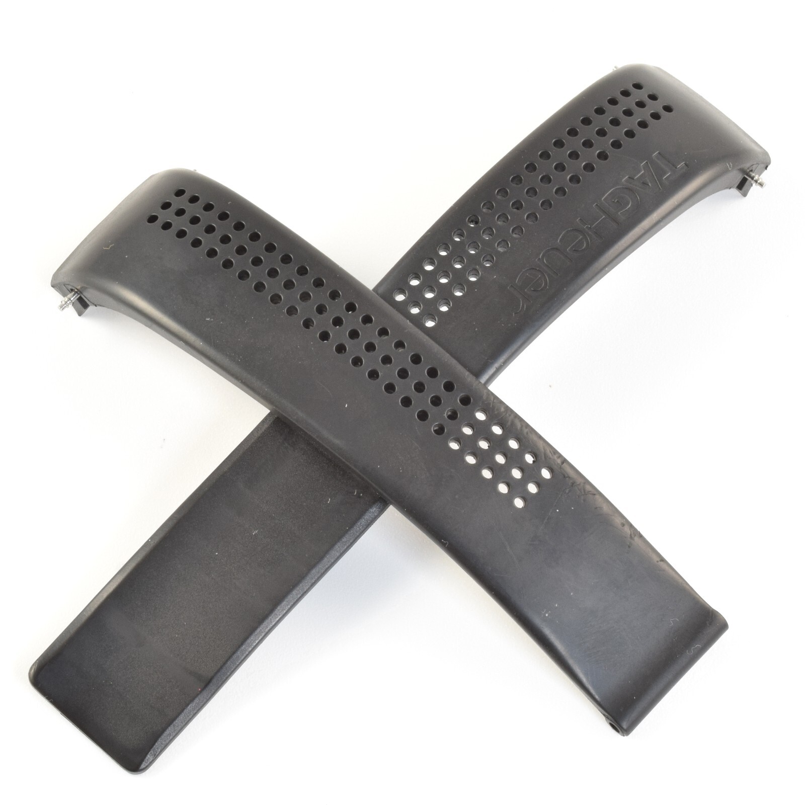 TAG Heuer Carrera 41mm Black Rubber 20mm to 18mm Wide Watch Strap FT6014, FT6040
