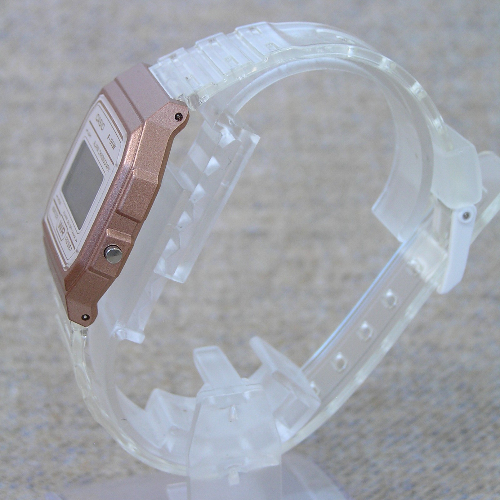 UK STOCK CASIO F-91WS-7A3JF Japan Exclusive Digital Watch Clear Imported Model