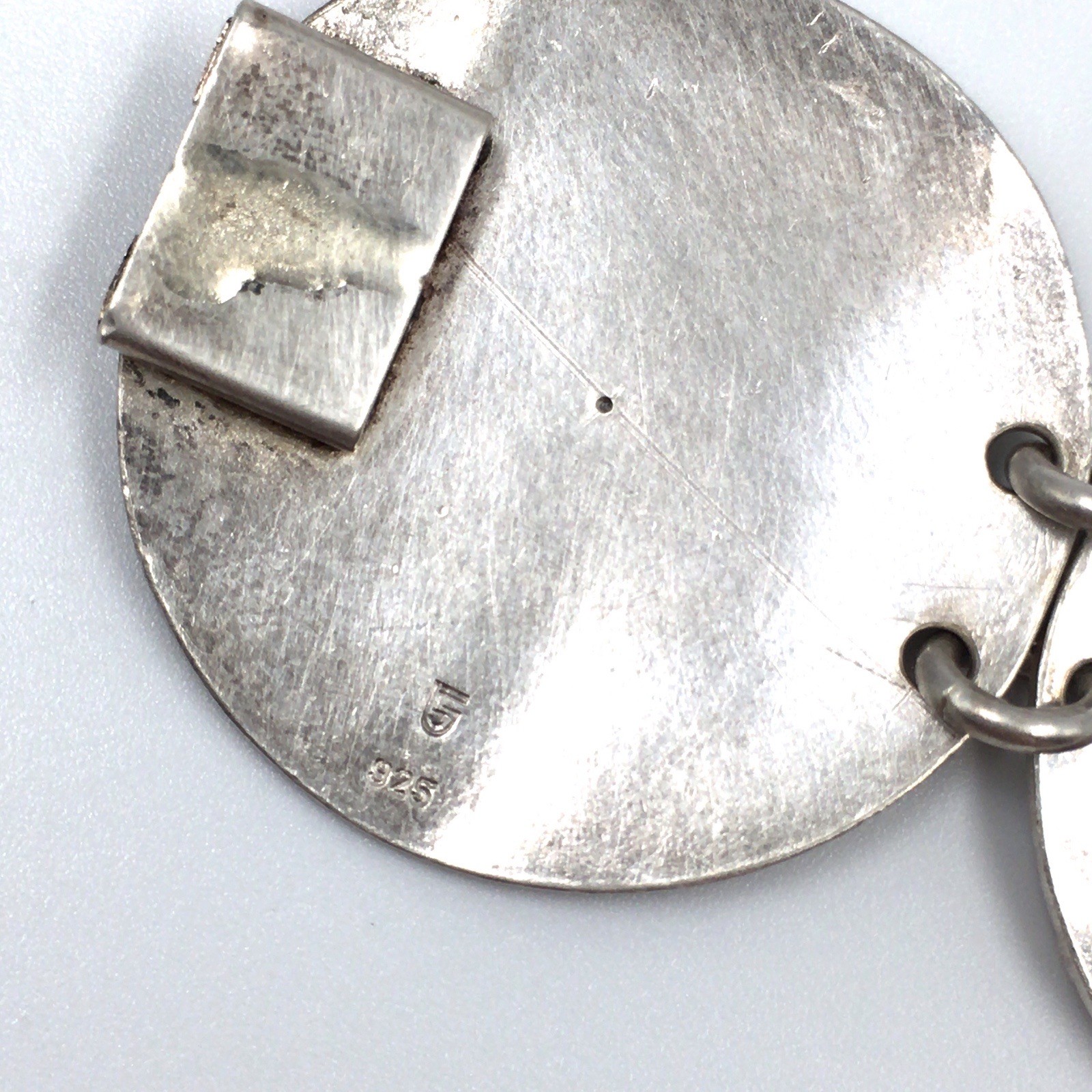925 Silver Bracelet Designer Jewellery Solid 58g Modernist Space Age Unknown GJ?
