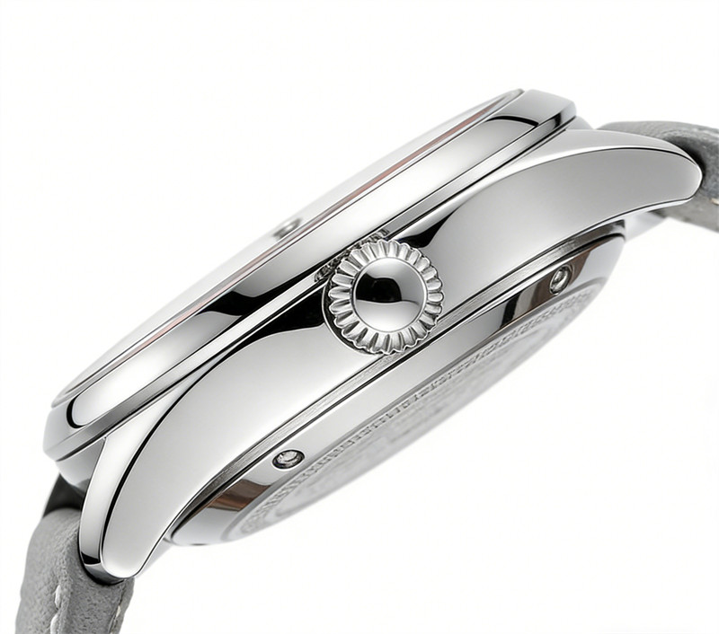 SEAKOSS Manual Wind Mechanical Watch White Roman Dial Blued Hands Small Second