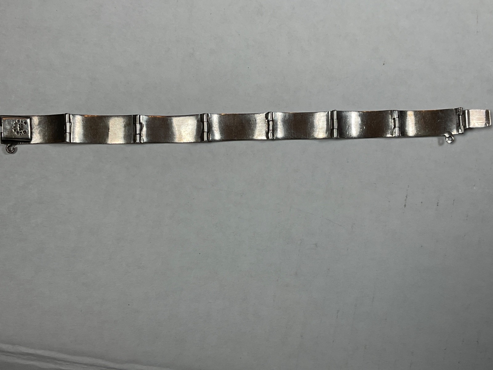 Vintage Chinese Export .900 Silver 7 Panel Bracelet Phoenix Archaistic Design