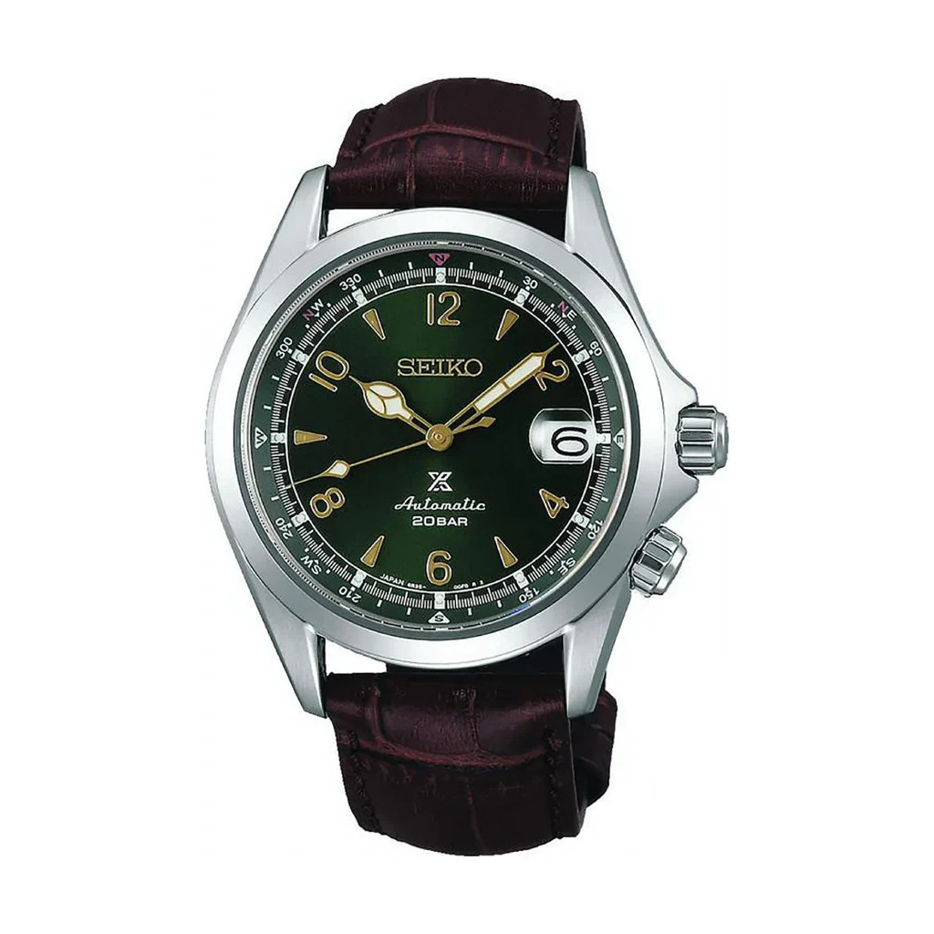 Seiko Prospex Alpinist SPB121J1 Automatic Green Dial Men’s Leather Watch