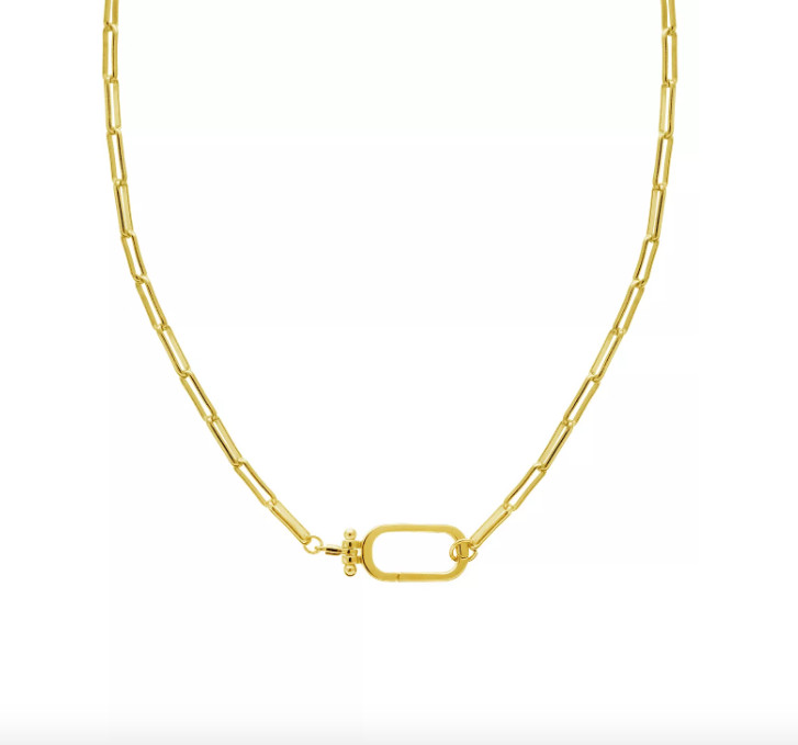 AND NOW THIS OBLONG PAPER-CLIP GOLD-TONE CHAIN NECKLACE 18″ NWT BRAND NEW