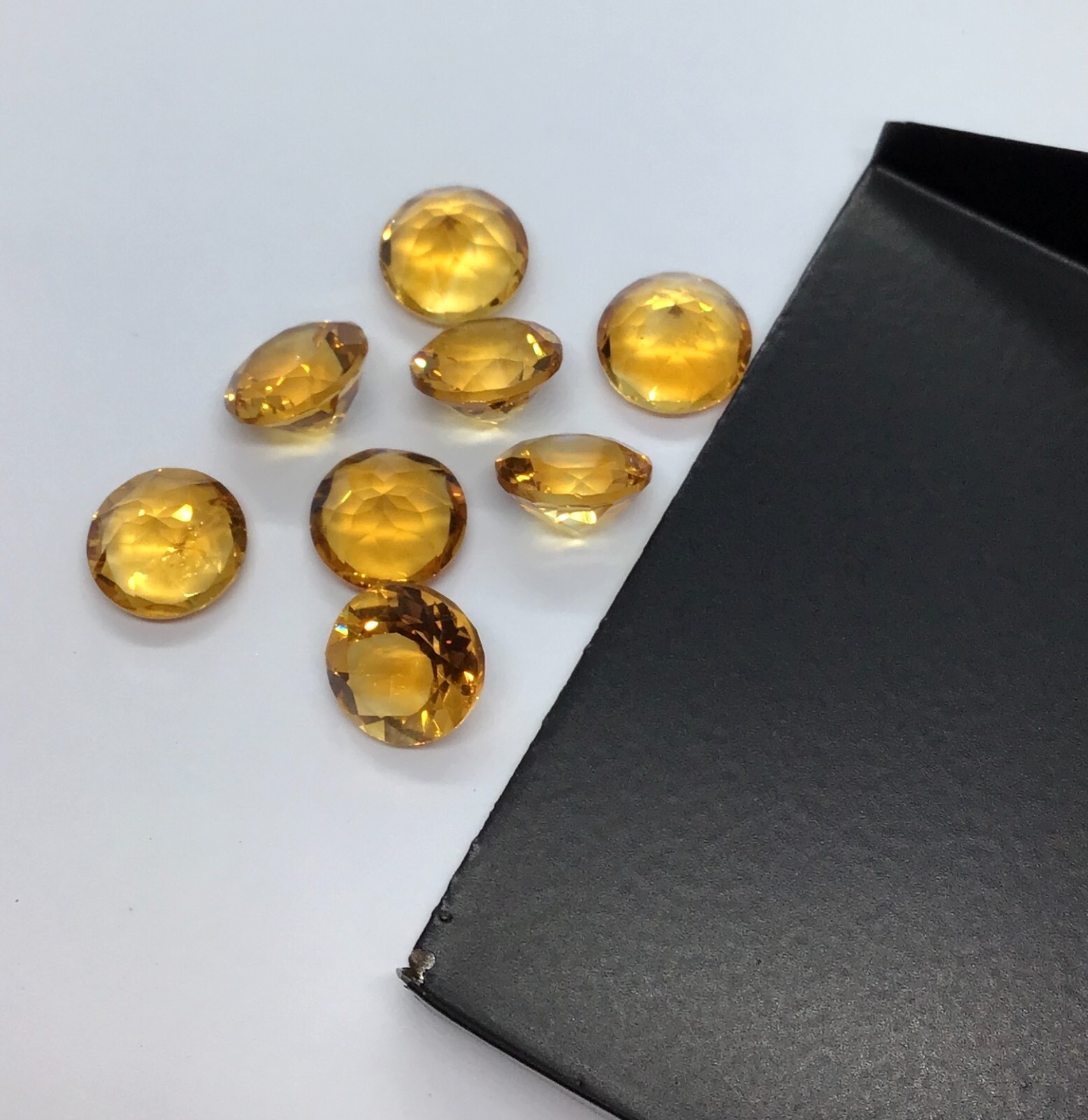 Natural AAA Citrine Cut Faceted Round Loose Gemstone For Making All Type Jewelry