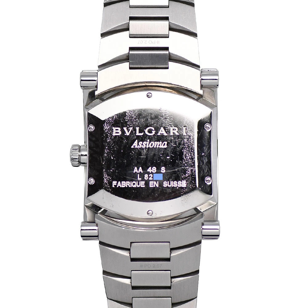 BVLGARI Assioma 48mm AA48C14SSD Gray Automatic SS Ashoma Blue Dial Finish Watch
