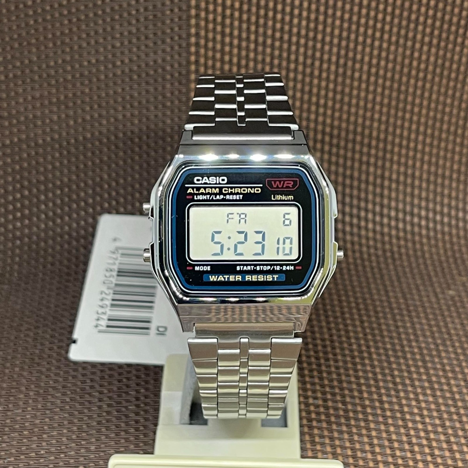 Casio A159WA-N1 Digital Stainless Steel Classic Design Chronograph Unisex Watch