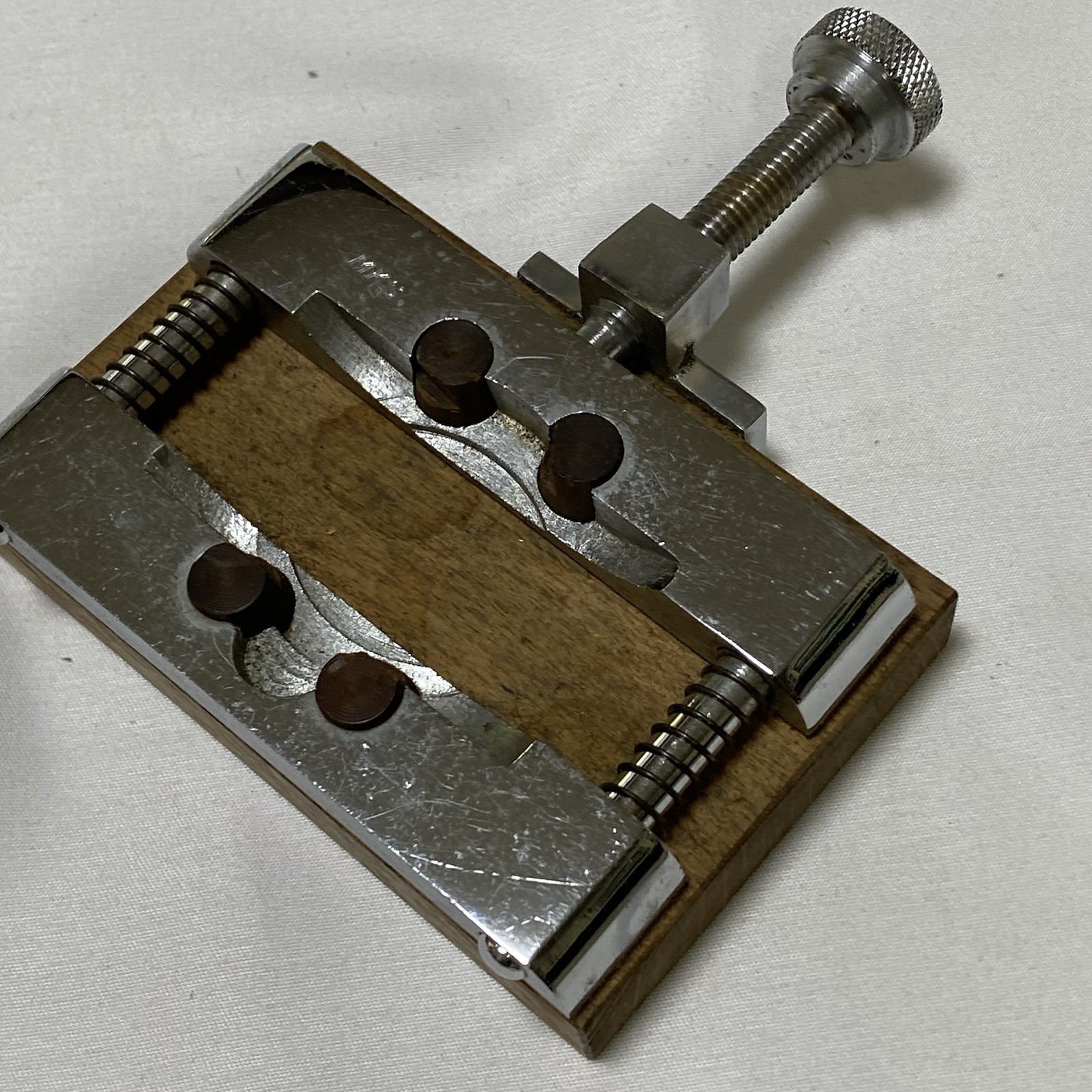 Vintage MKS Special Watch Vice Art No.195 Watchmaker Case Holder Japan Box