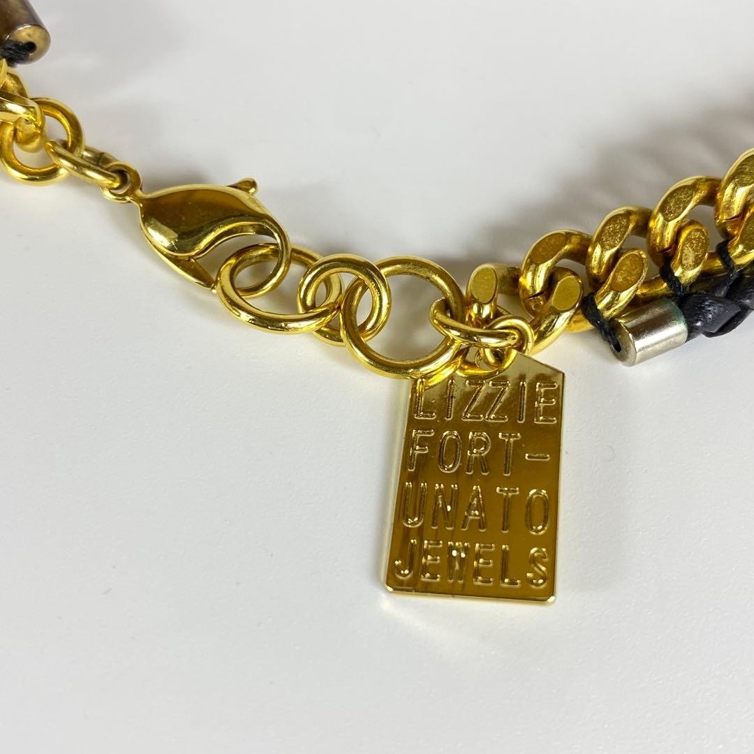 Lizzie Fortunato Necklace Gold Tone Large Pendant Fashion Jewelry 46cm Used