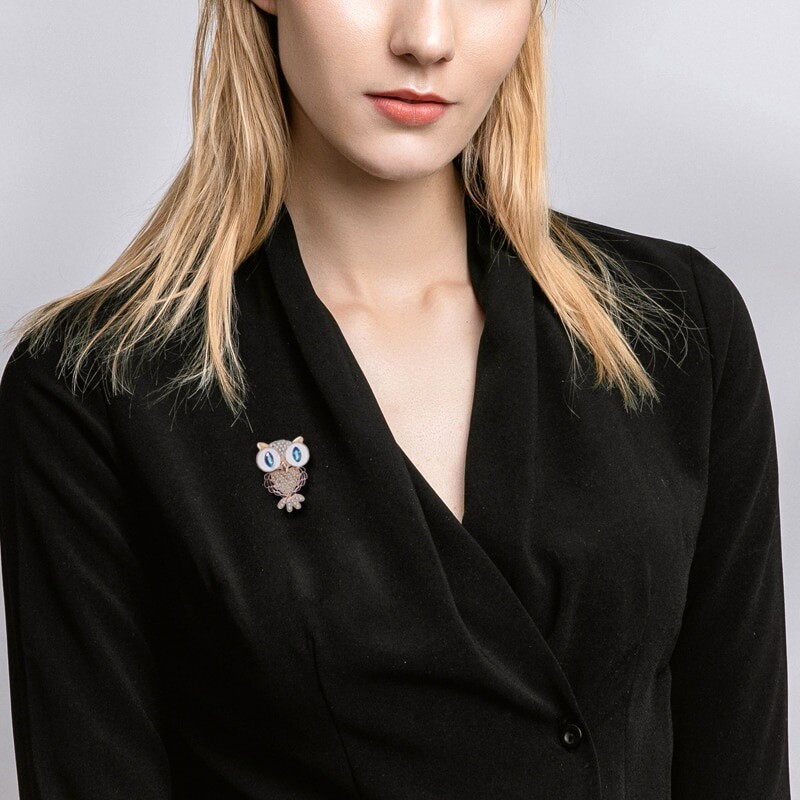 High-end Owl Brooch Cute Trend Personality Temperament Corsage Accessories