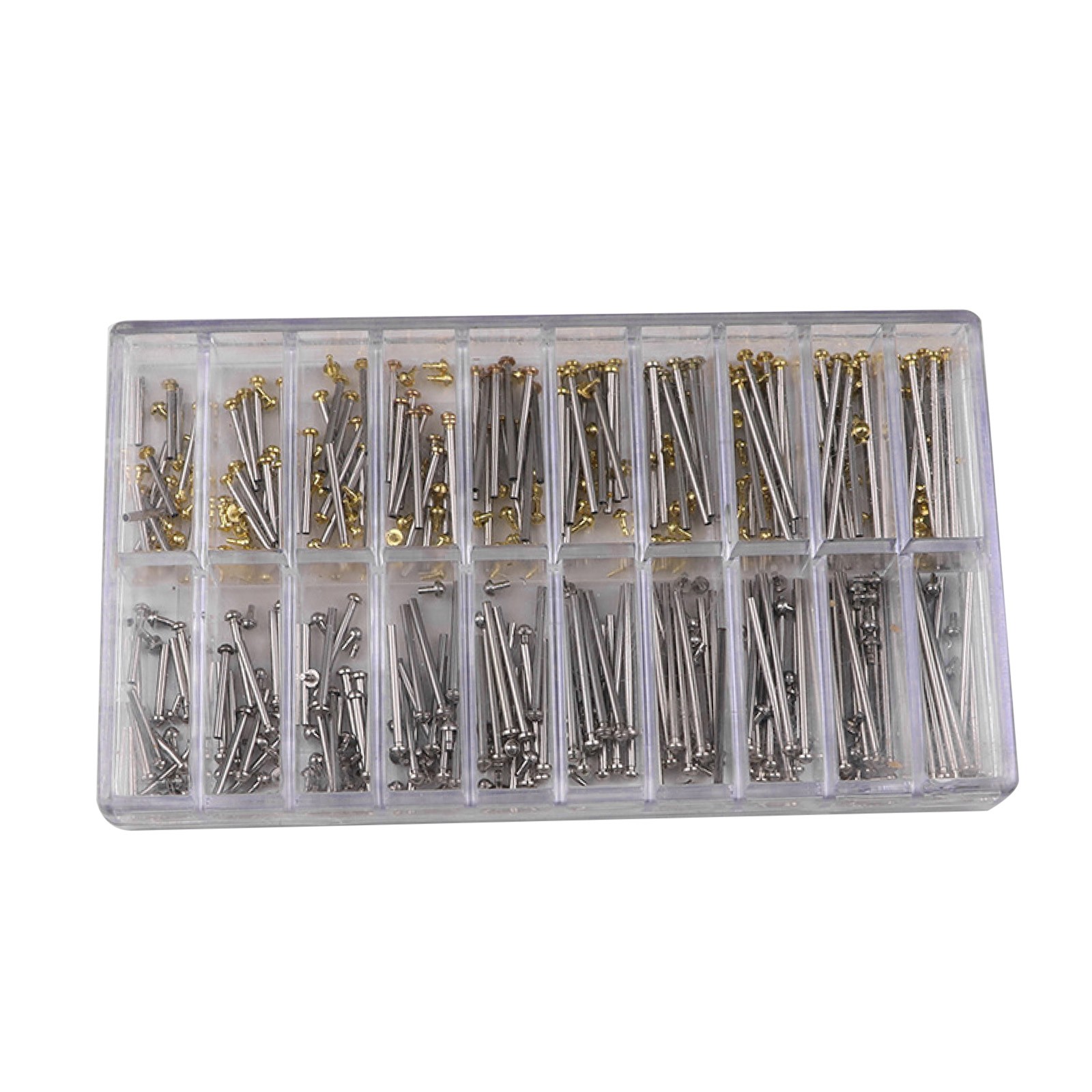 200pcs 1.3mm Diameter Watch Band Bracelet Spring Bar Lug Type Assortment 10-28mm