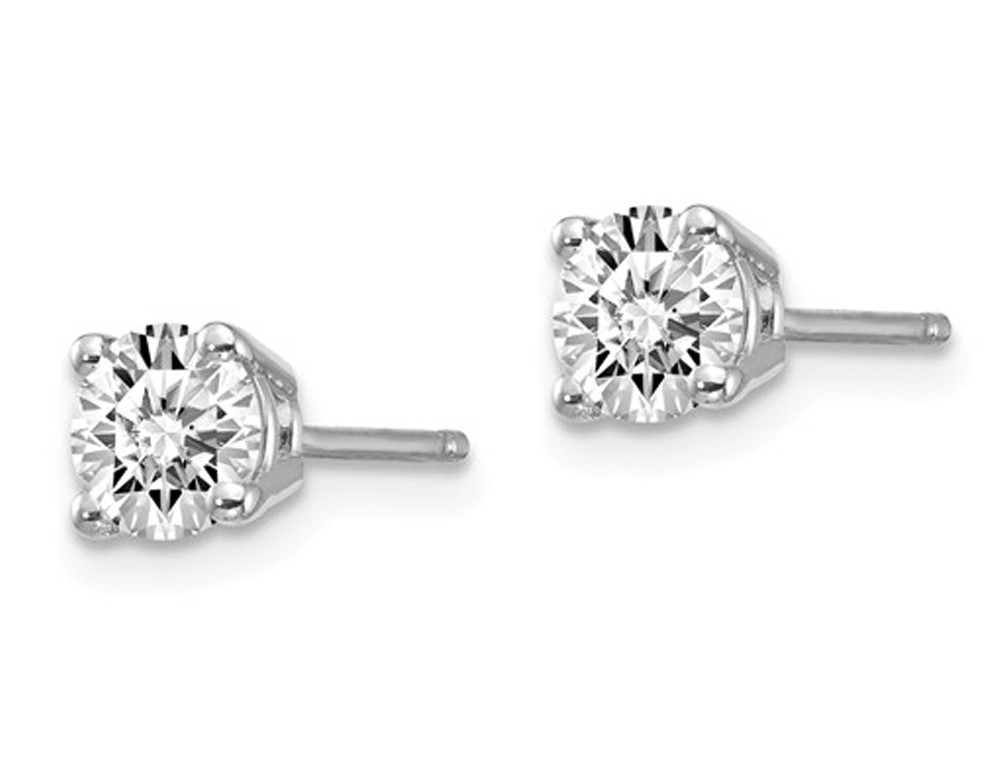 3/4 Carat (ctw VS2-Si1, D-E-F) Lab Grown Diamond Solitaire Earrings 14K Gold