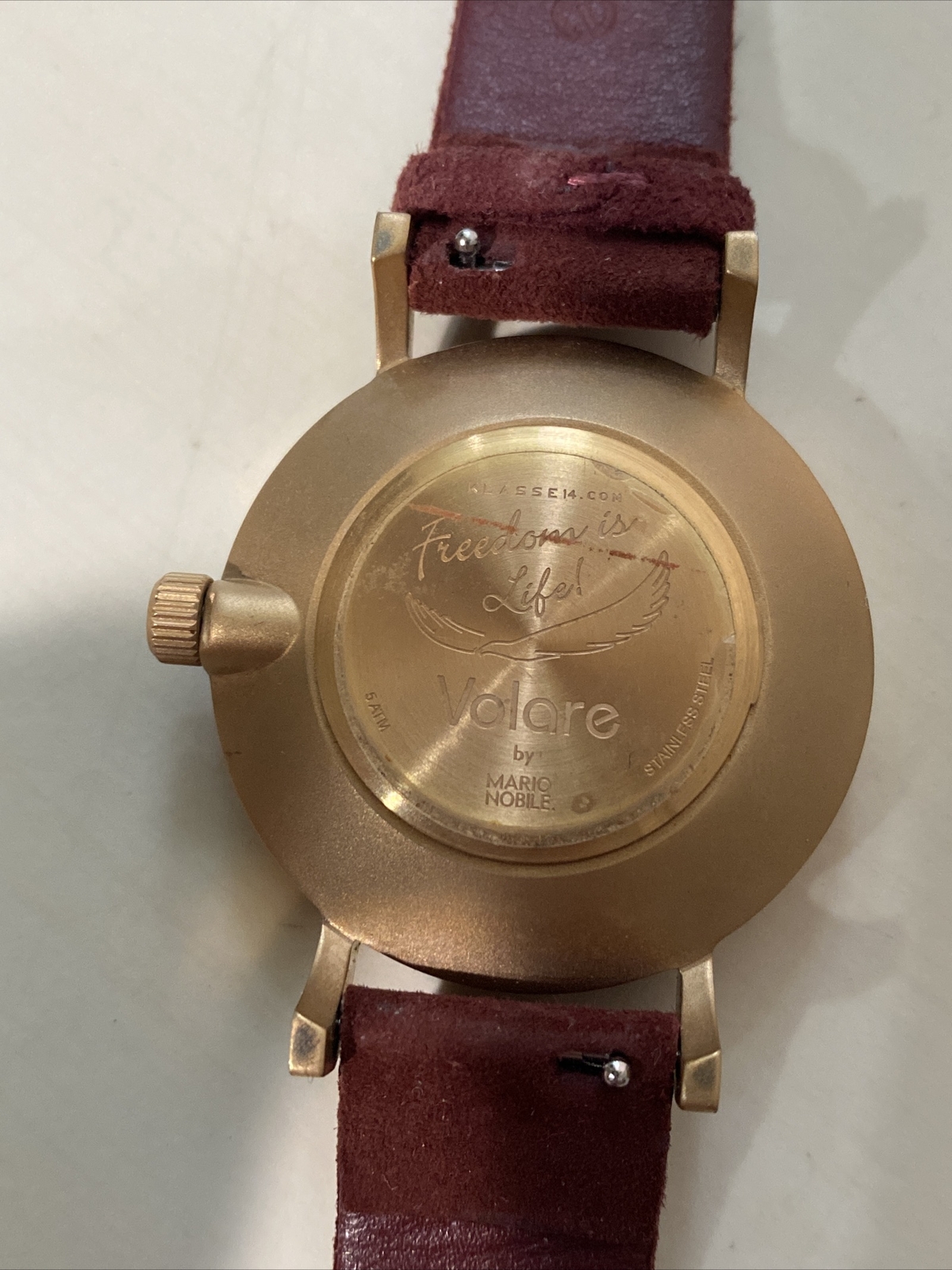 Ladies KLASSE14 Volare By Mario Nobile Watch, Rose Gold Tone Burgundy