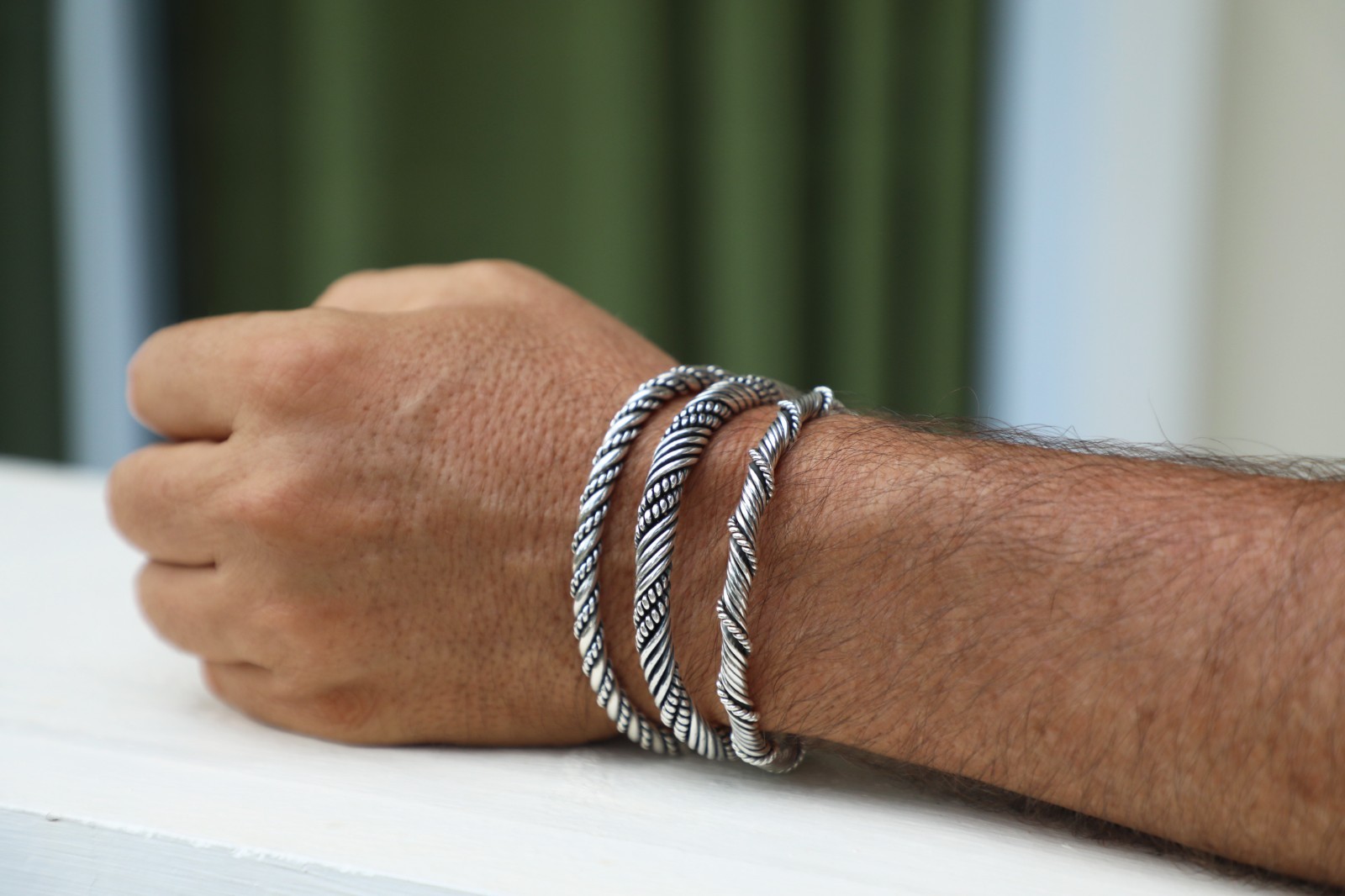 Impressive High-Quality Cuff Bracelets made of Solid 925 Sterling Silver.