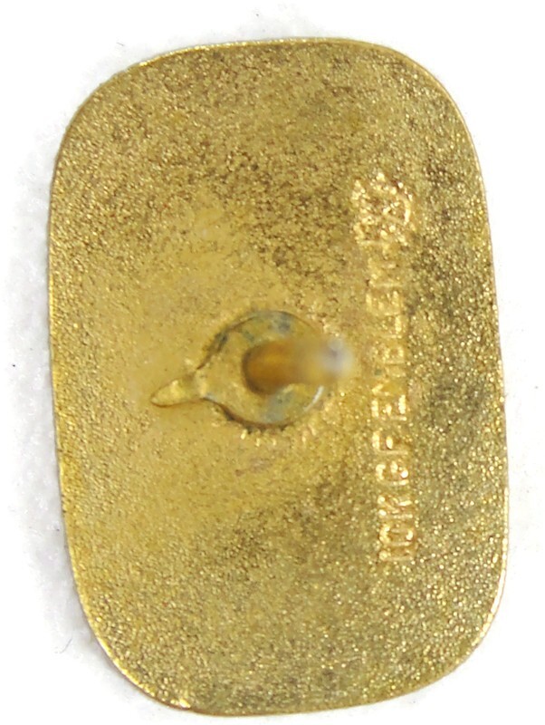GTE 4 Star 1/10 10Kt Yellow Gold Filled Emblem Tie Tack Lapel Pin