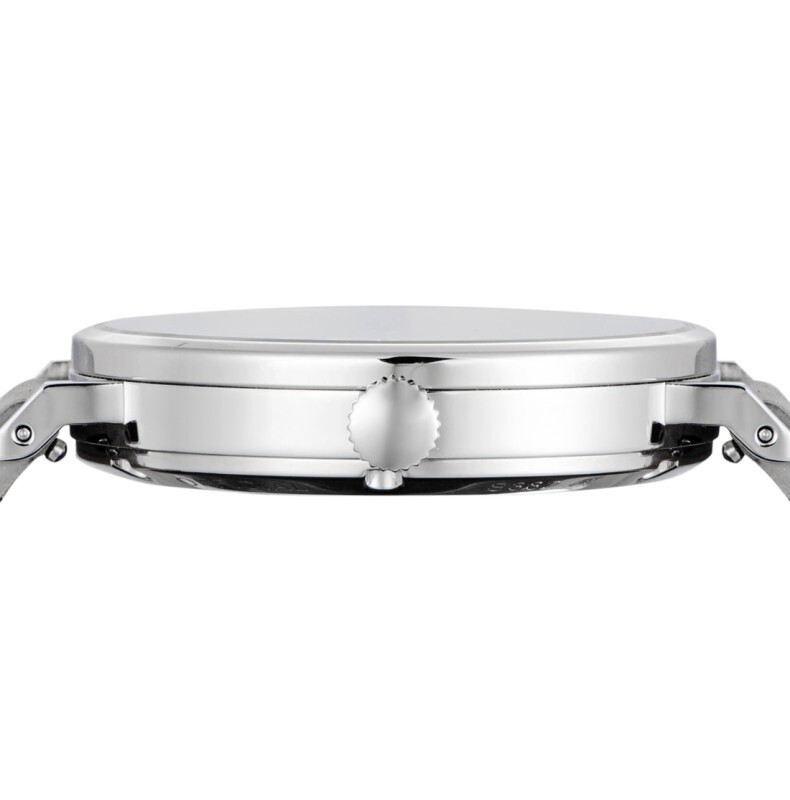 Seestern S382 Mechanical Steel Leather Blue Grey Sapphire Men’s Watch