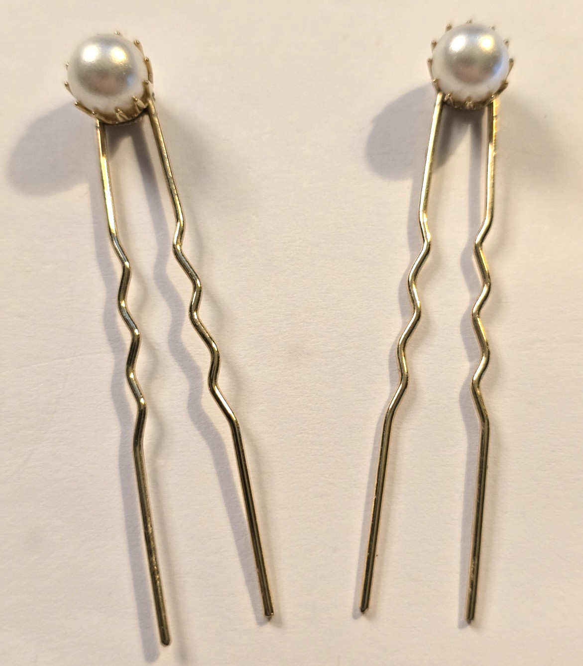 WEDDING PROM SPECIAL OCCASION (2) PEARL HAIR PINS