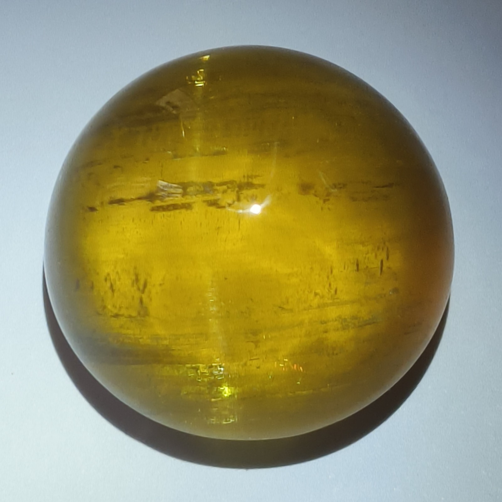 FANTASTIC NATURAL VERY RARE YELLOW BERYL CAT’S EYE 29.75Cts