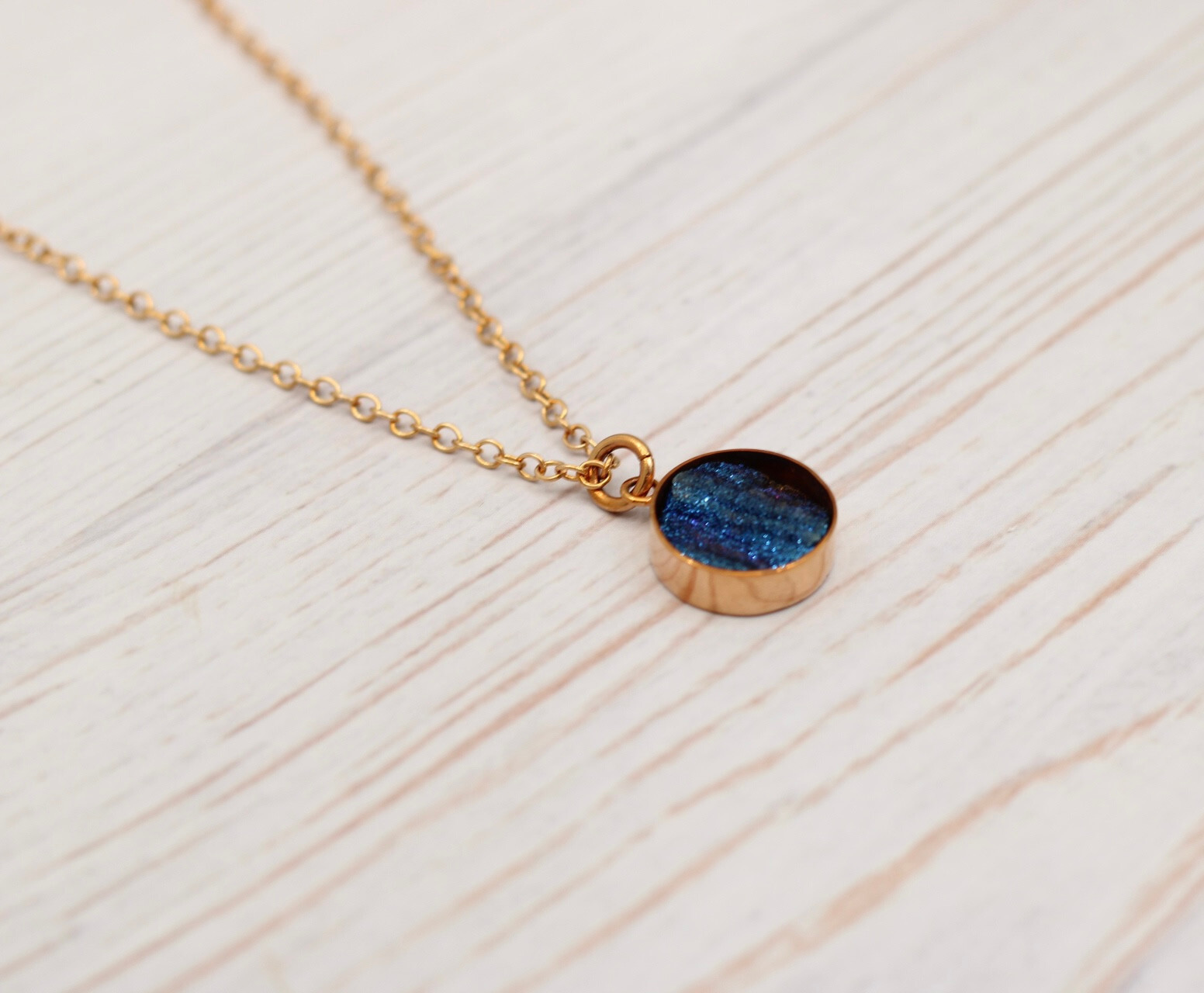 Blue Drusy Quartz & Bronze Pendant Necklace – Roost | Aureus + Argent Overstock