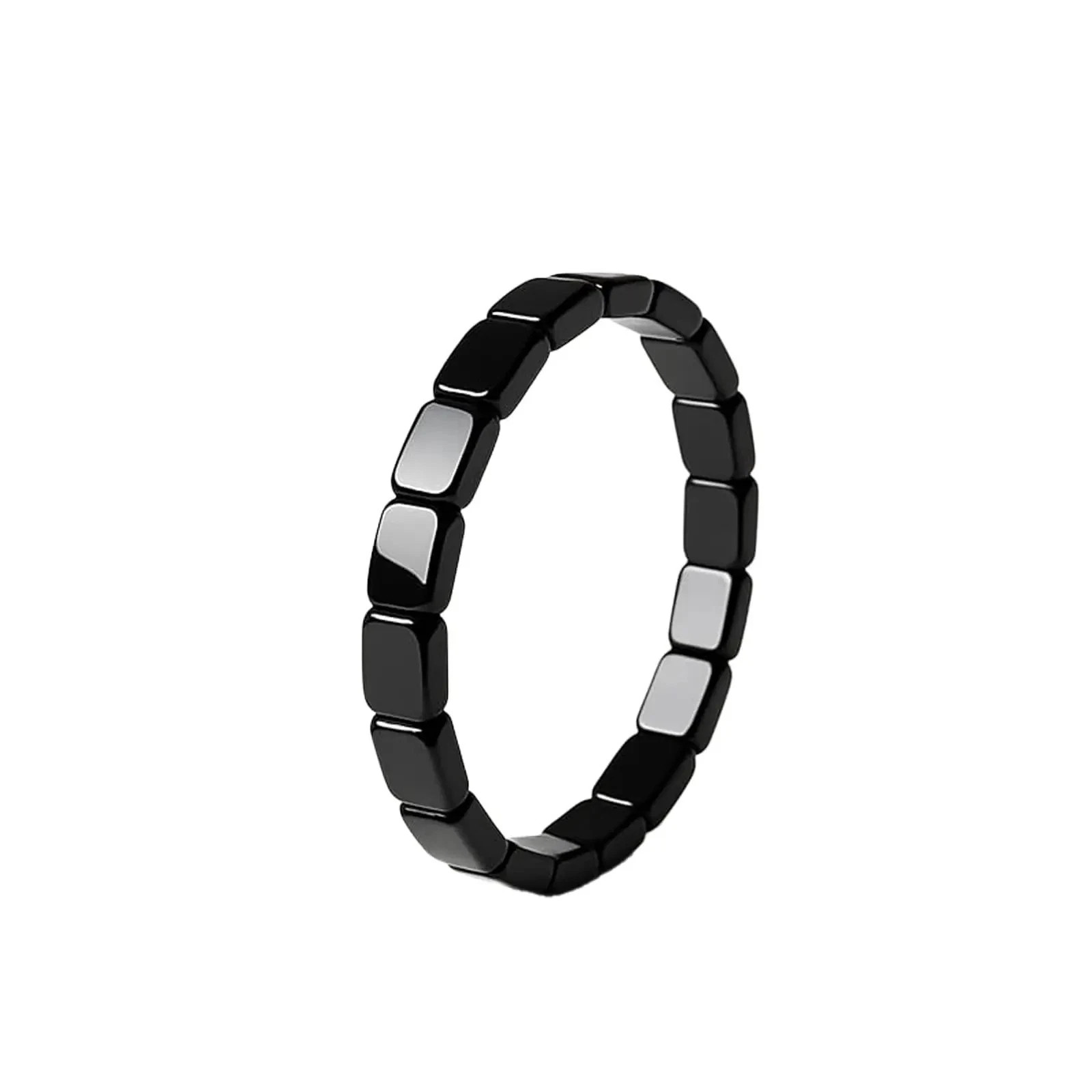 2× Hematite Bracelet Hemios Hematite Hemys Black Beaded Healing Energy Gifts USA