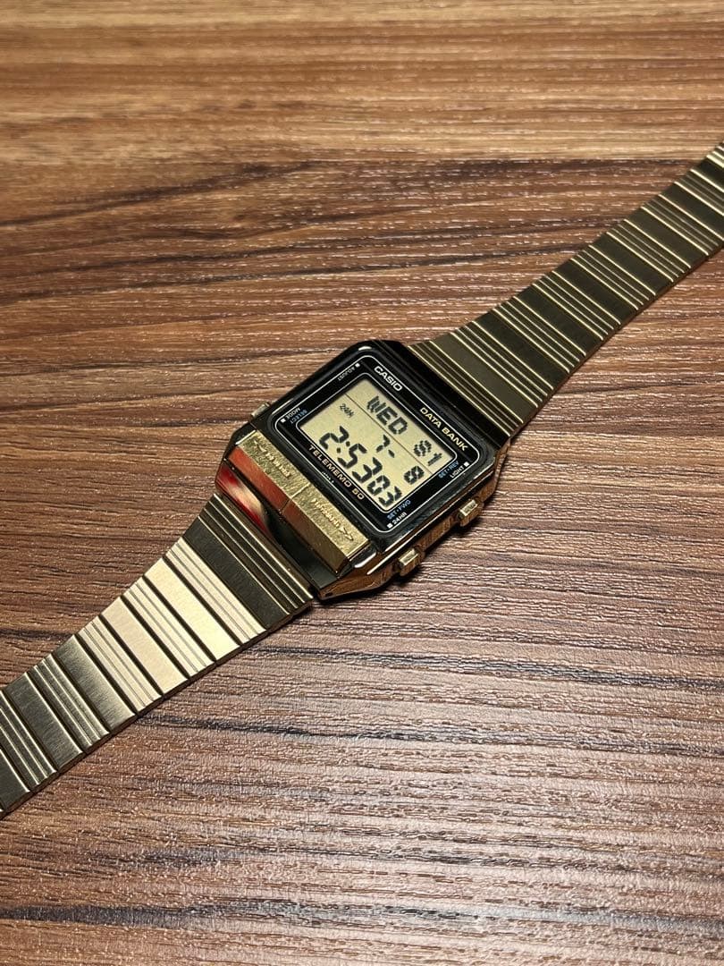 CASIO DATA BANK DB-500G Vintage Digital Watch 1984 Gold Limited
