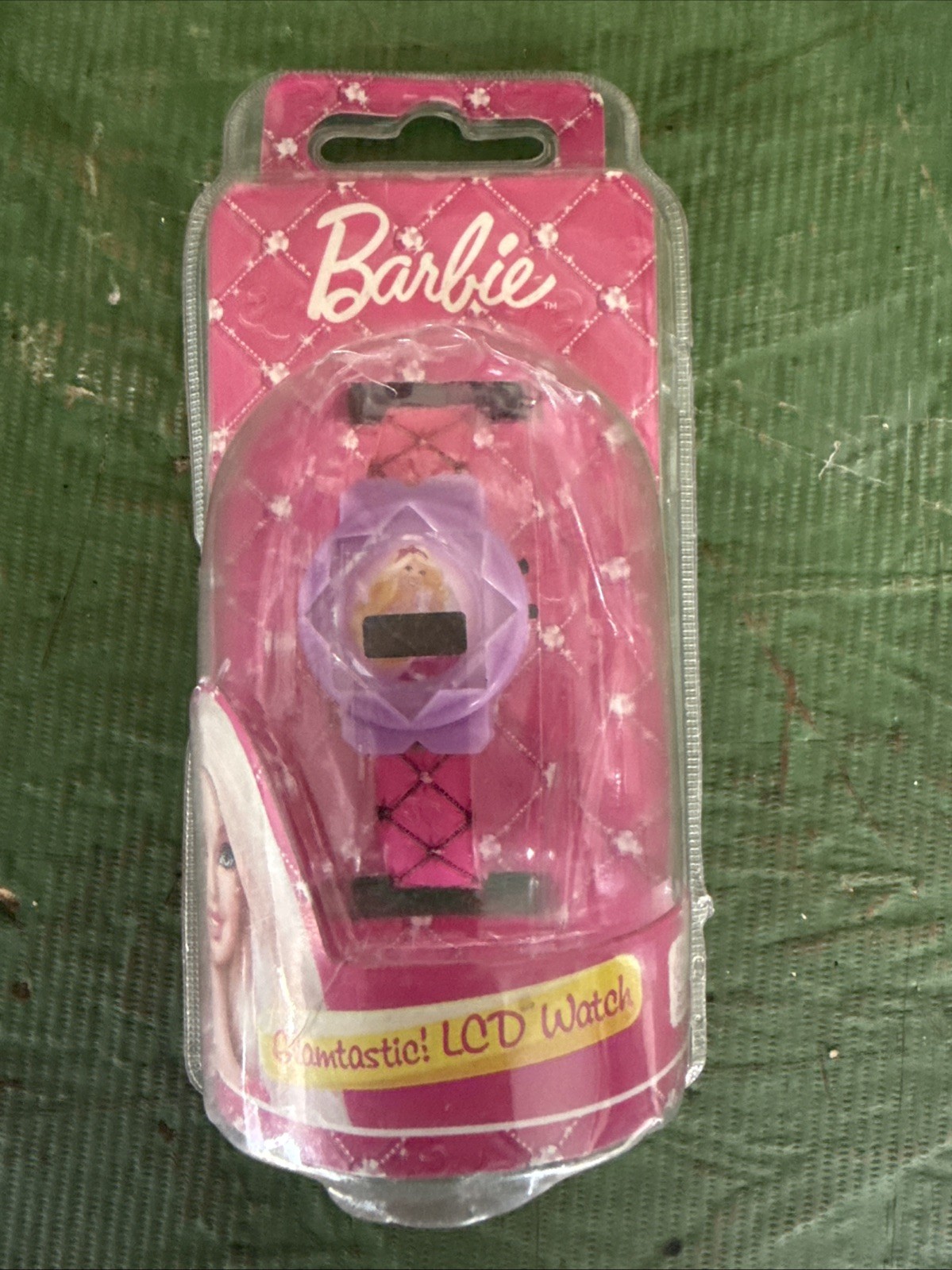 Barbie LED Digital Hot Pink Diamond Pattern Band Adjustable Band Wrist Watch-New
