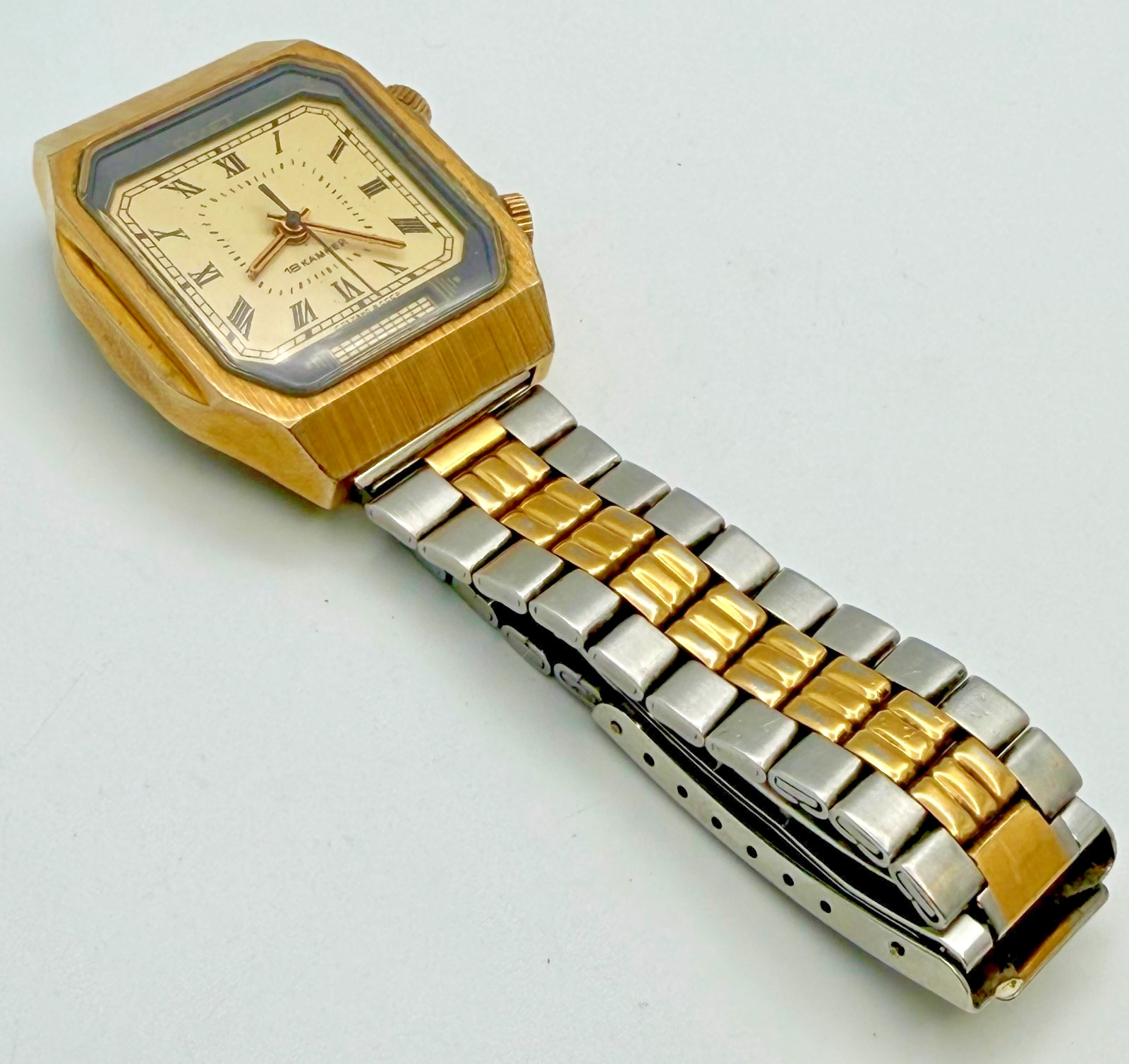 Vintage USSR Poljot Signal 2612.1 18J Mechanical Alarm Watch Working Soviet