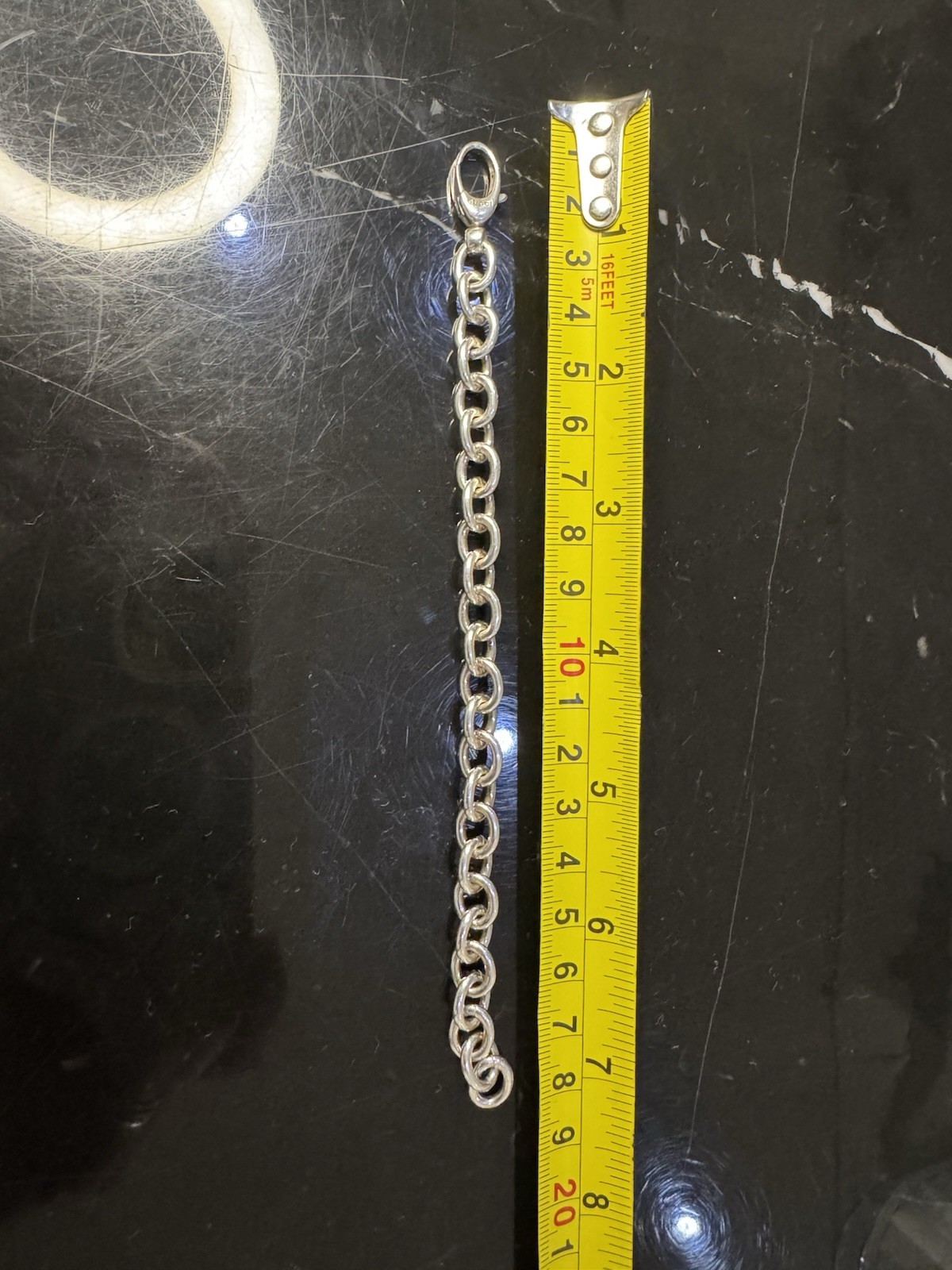Authentic Gucci Sterling Silver Link Chain Bracelet 7 Inches