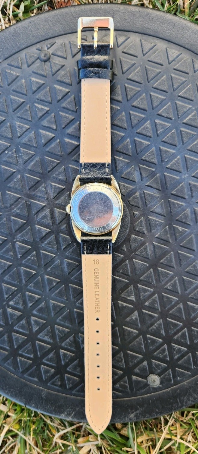 Vtg 1957 Bulova 23 Sunburst Men’s 31mm Watch 10BPAC Automatic Black Dial RGP!!!
