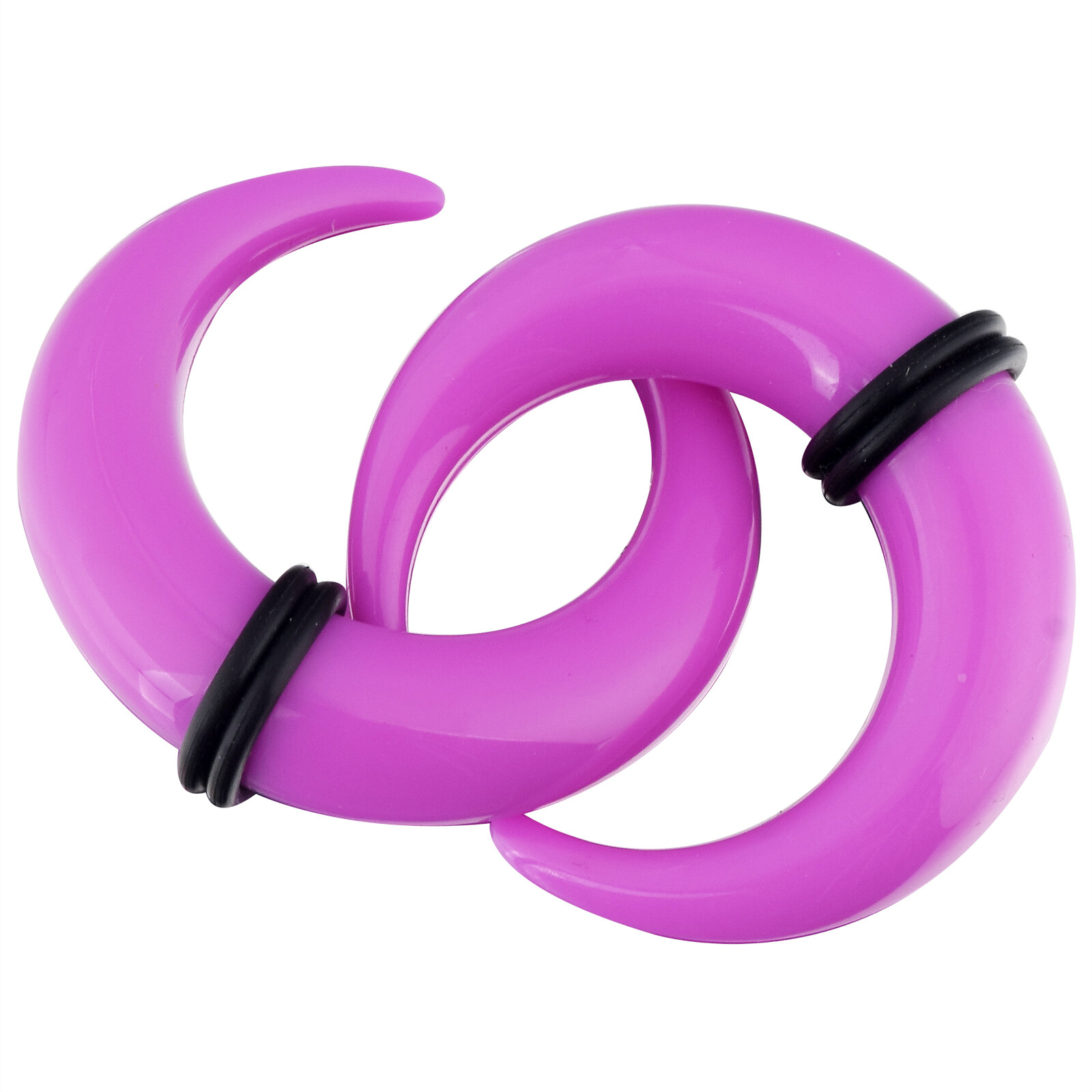 16Pcs Acrylic C Shaped Taper Pincher Septum Rings 14G-00G Gauges Piercing Kit