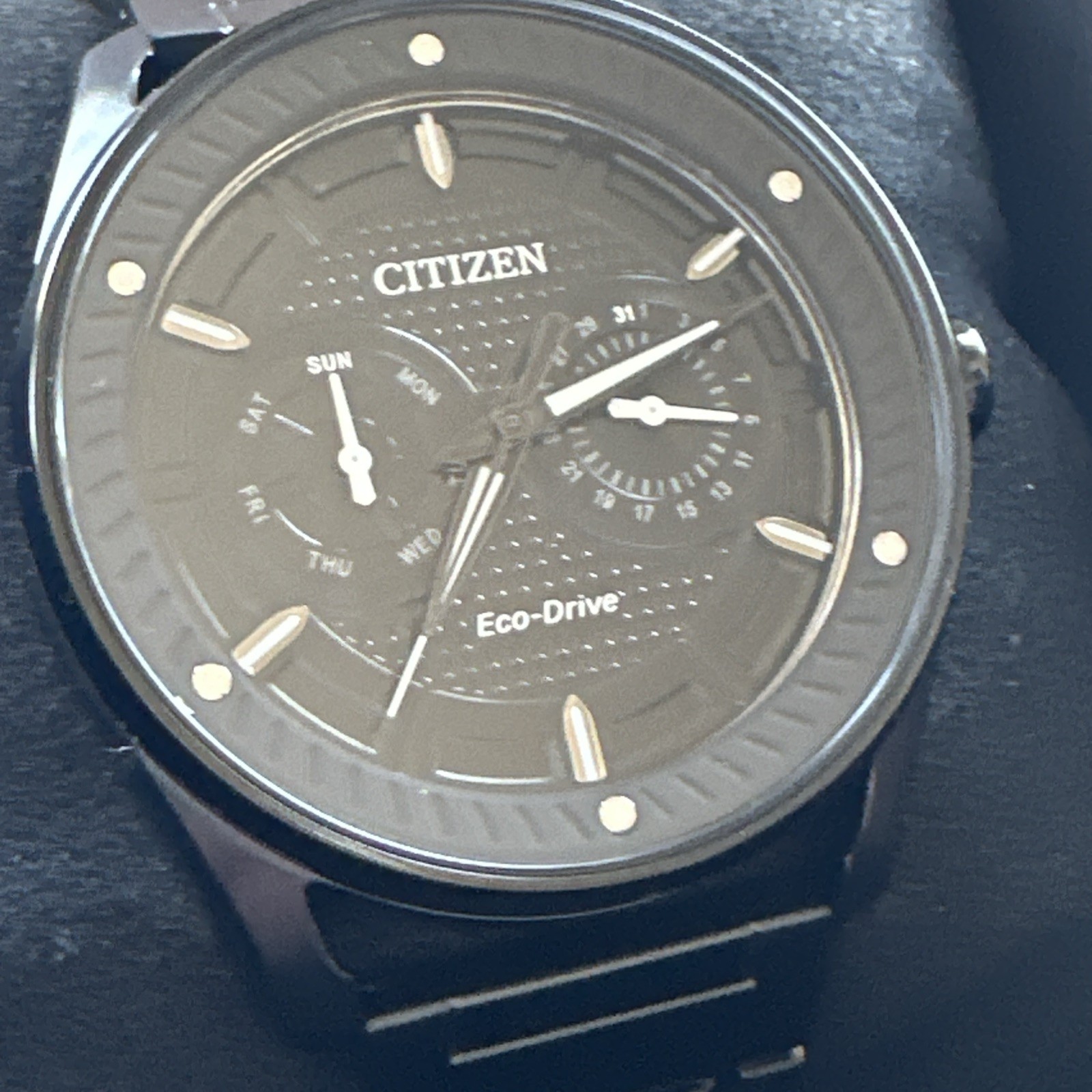 Citizen Men’s Sport Casual Day Date Eco-Drive Black Watch 42MM BU4025-59E