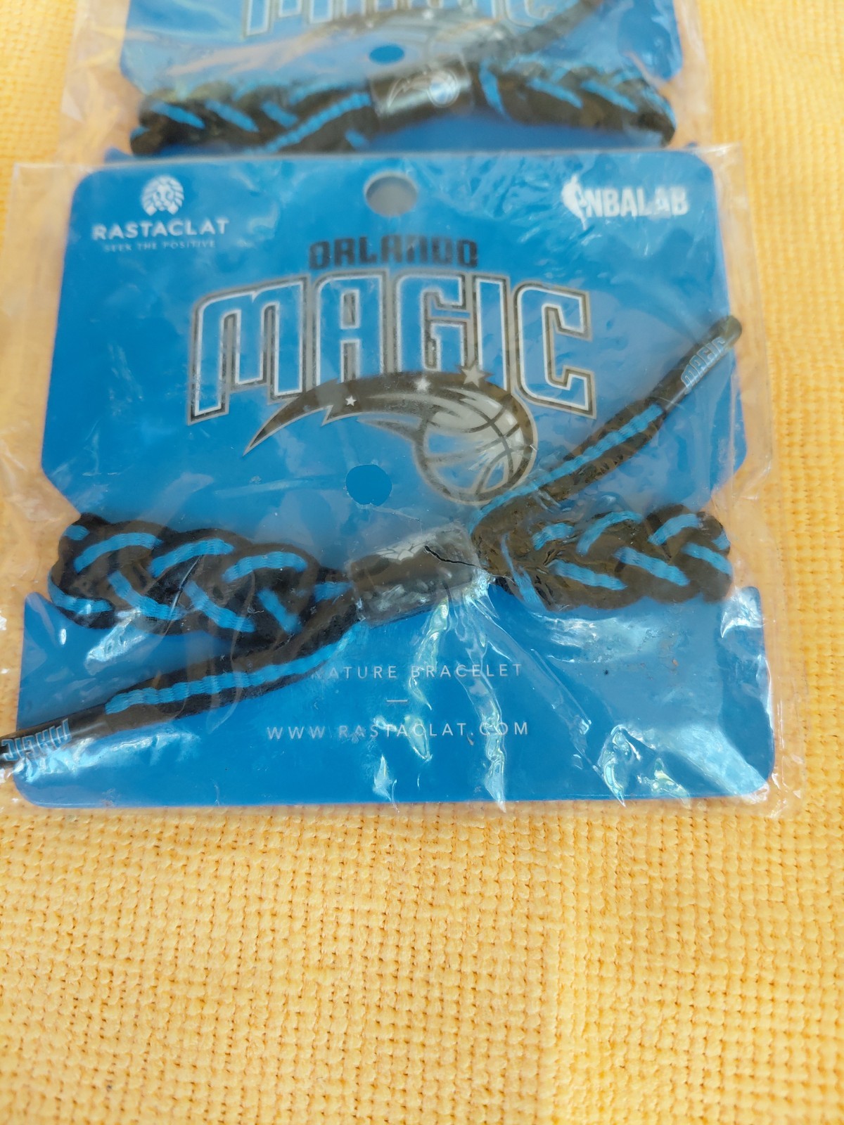 Rastaclat Basketball Orlando Magic Braided Bracelet – Black & Blue Lot Of 3