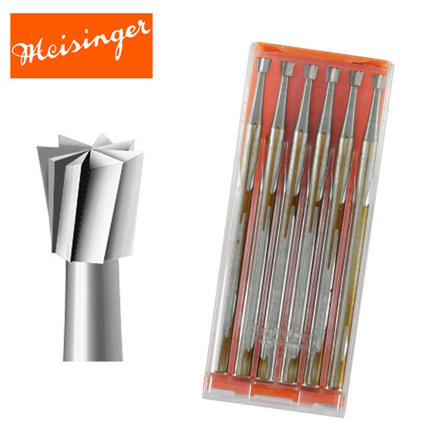 Inverted Cone Meisinger Burs (Pack of 6) FIG-3 / 24, Sizes 0.70mm – 2.30mm – NEW