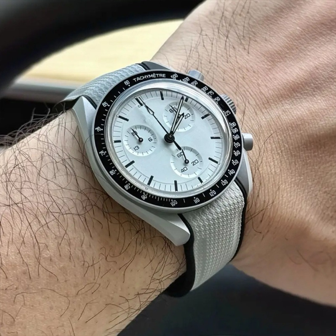 20mm Curved End Silicone Strap for Omega MoonSwatch Swatch Watch Band Waterproof