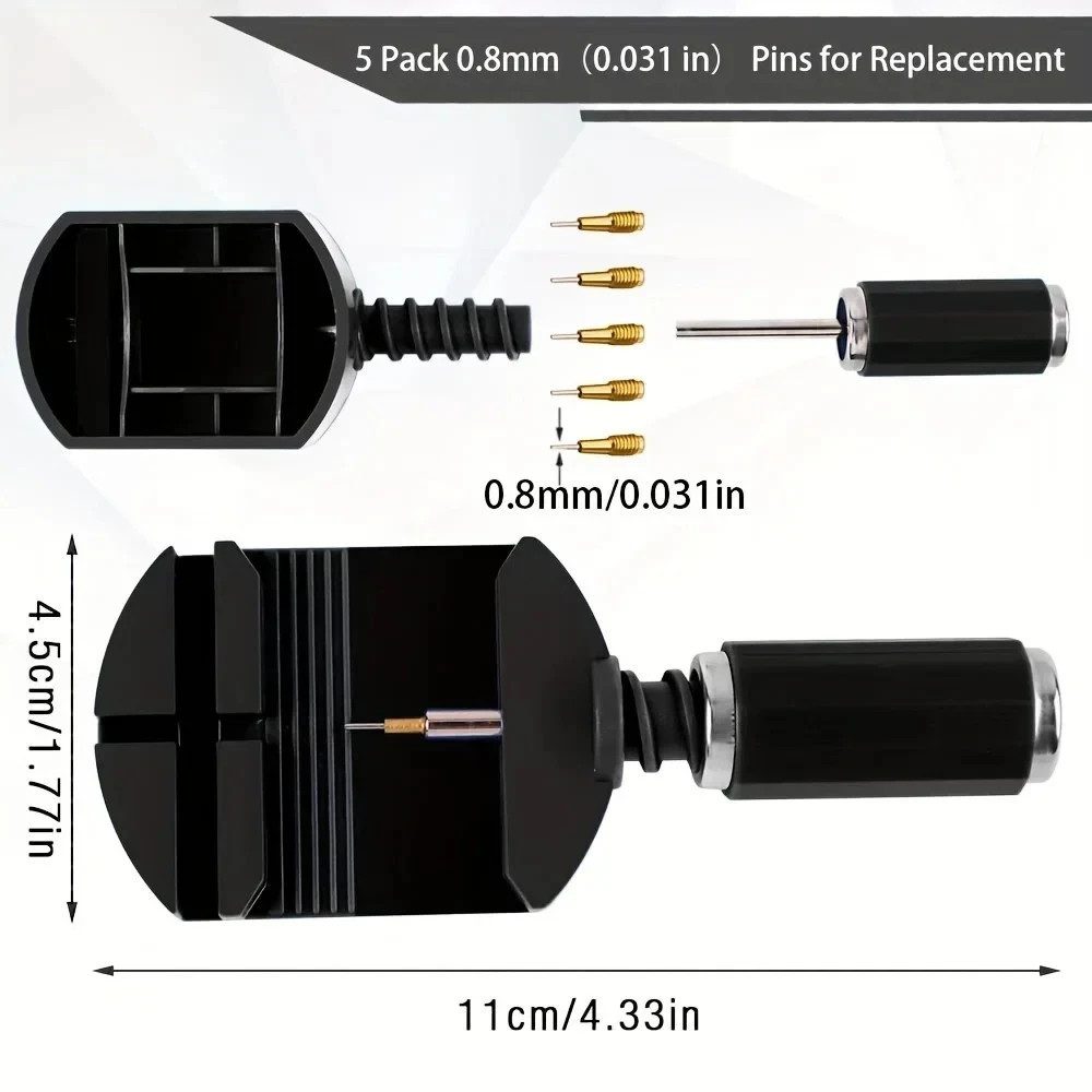 Watch Link Removal Kit, Watch Band Sizing Tool for Watch Strap Adjustment, Watch