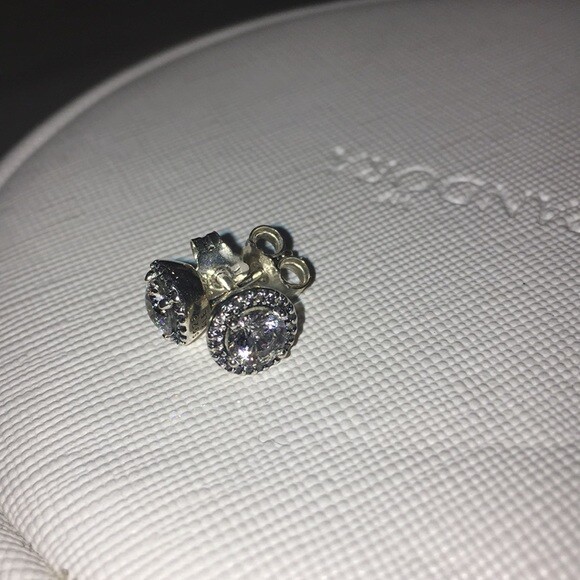 *NEW* Genuine Pandora Silver ALE Classic Elegance Stud CZ Earrings 296272CZ