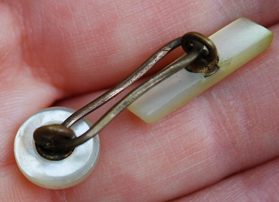 Antique Lot Of 11 MOTHER OF PEARL Button Studs, Ball Shirt Studs, Cufflink c1910