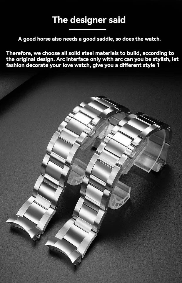 23mm Steel Butterfly Buckle Strap For Blancpain 5000 5015 Series Watchband Tool