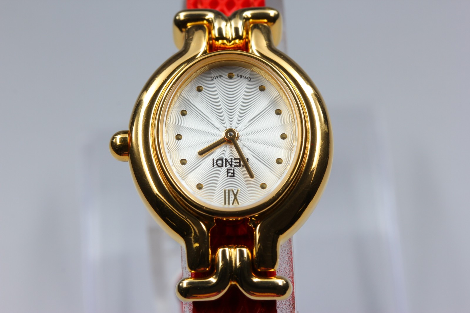 Vintage FENDI 640L Chameleon 5 Colors Belt Gold Women’s Quartz Watch [Box]