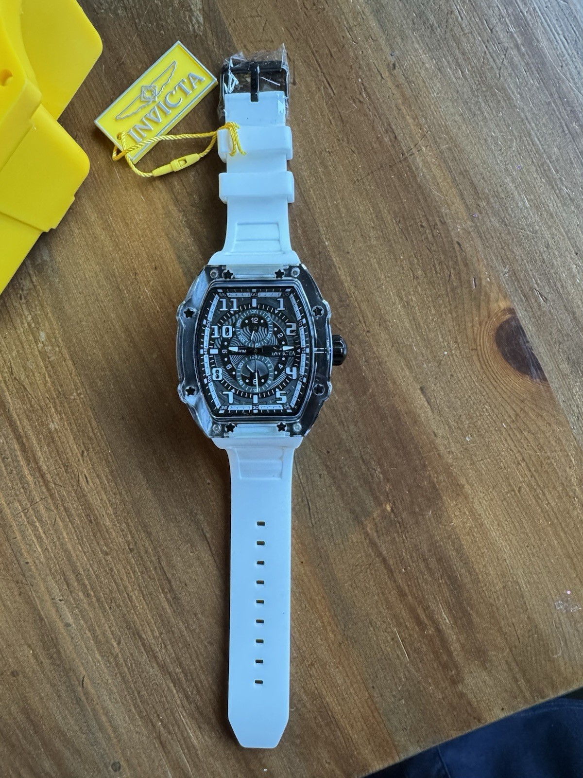 Invicta Racing Cyclone Men’s Watch – 48.5mm, Smoke/White (48719)