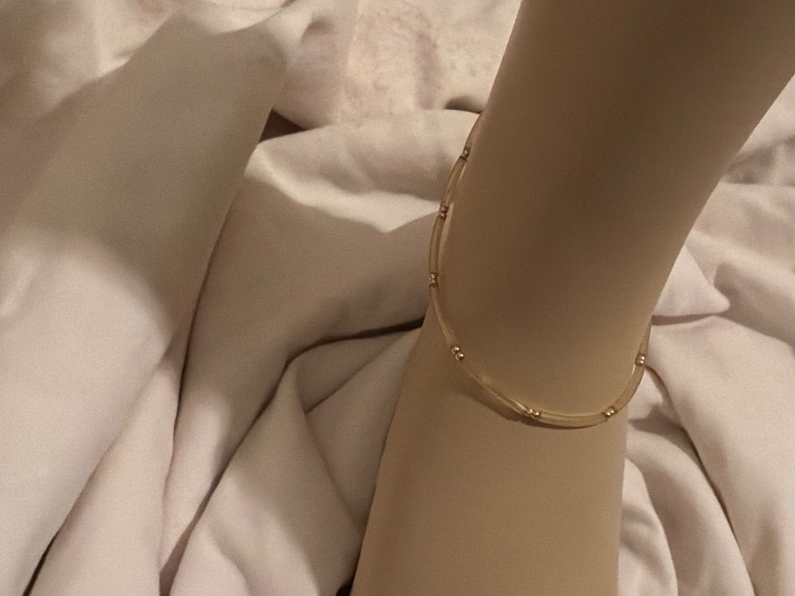BEAUTIFUL MILOR designer 18k yellow gold ANKLET bracelet 10 inches long