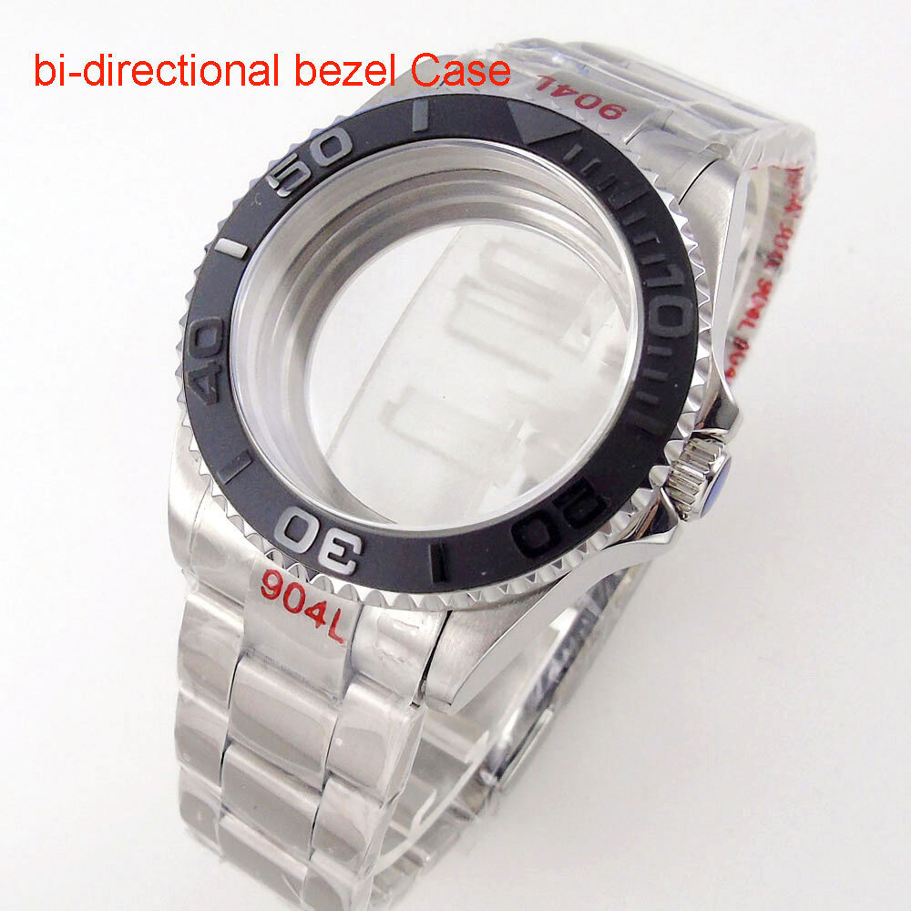 40MM SUB GMT bidirectional bezel Watch Case Sapphire Fit NH34 NH35 NH36 2824