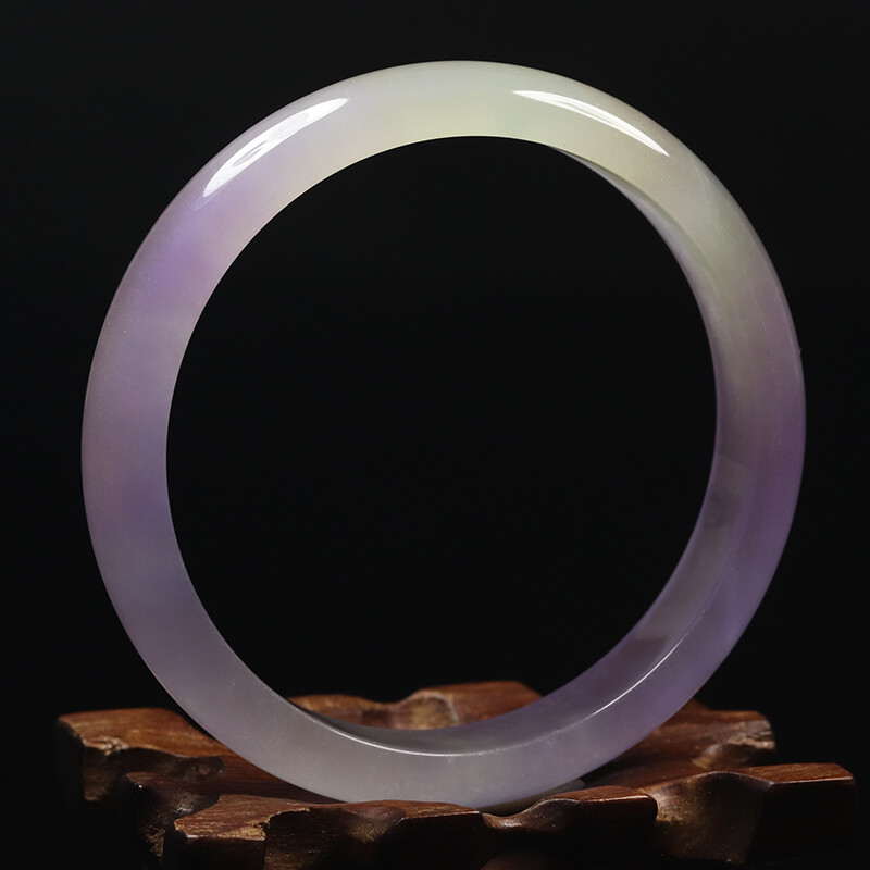 62mm Lavender Purple Icy Jadeite Jade Bangle Bracelet Women’s Chinese Jade 11221