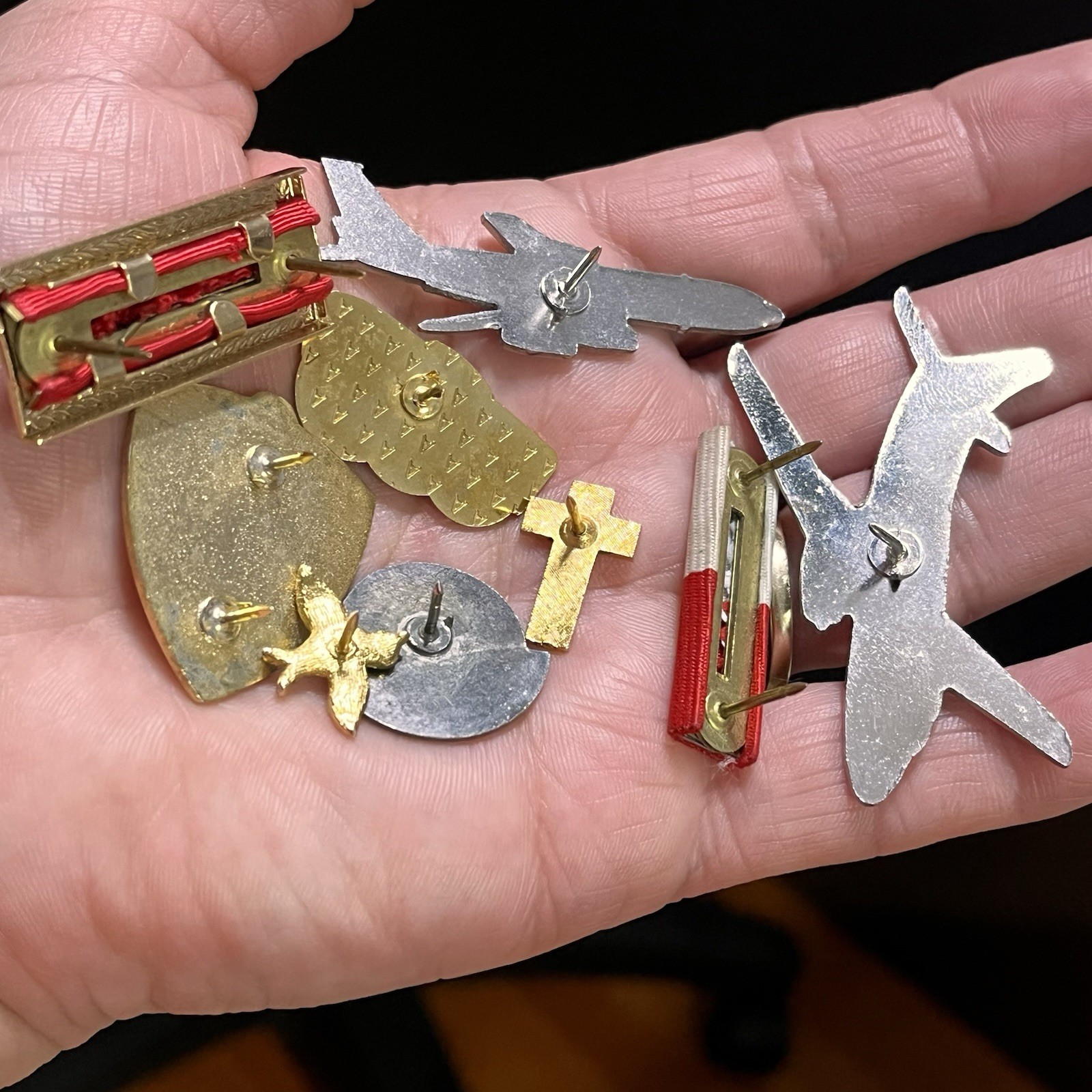 Collection Vintage Junk Drawer Lot Tie Bars Lapel Pins Single Cufflinks 38 Items