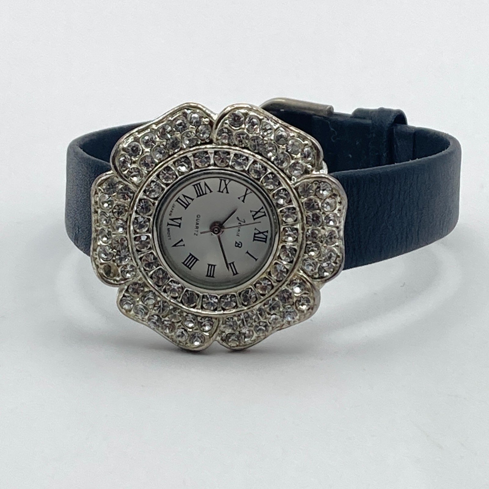 Vintage Jennie B Women’s Watch Silver Tone MISSING STONE Crystals New Battery